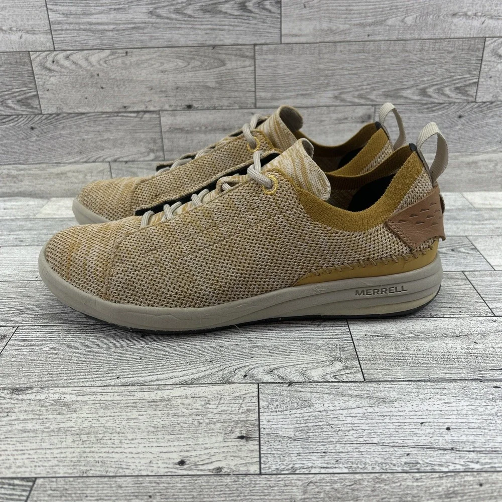 Merrell Gridway Canvas Lace Up Sneakers Gold Yellow Womens Size 7‎